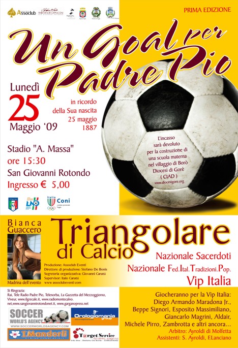 San Giovanni Rotondo NET - Un goal per Padre Pio